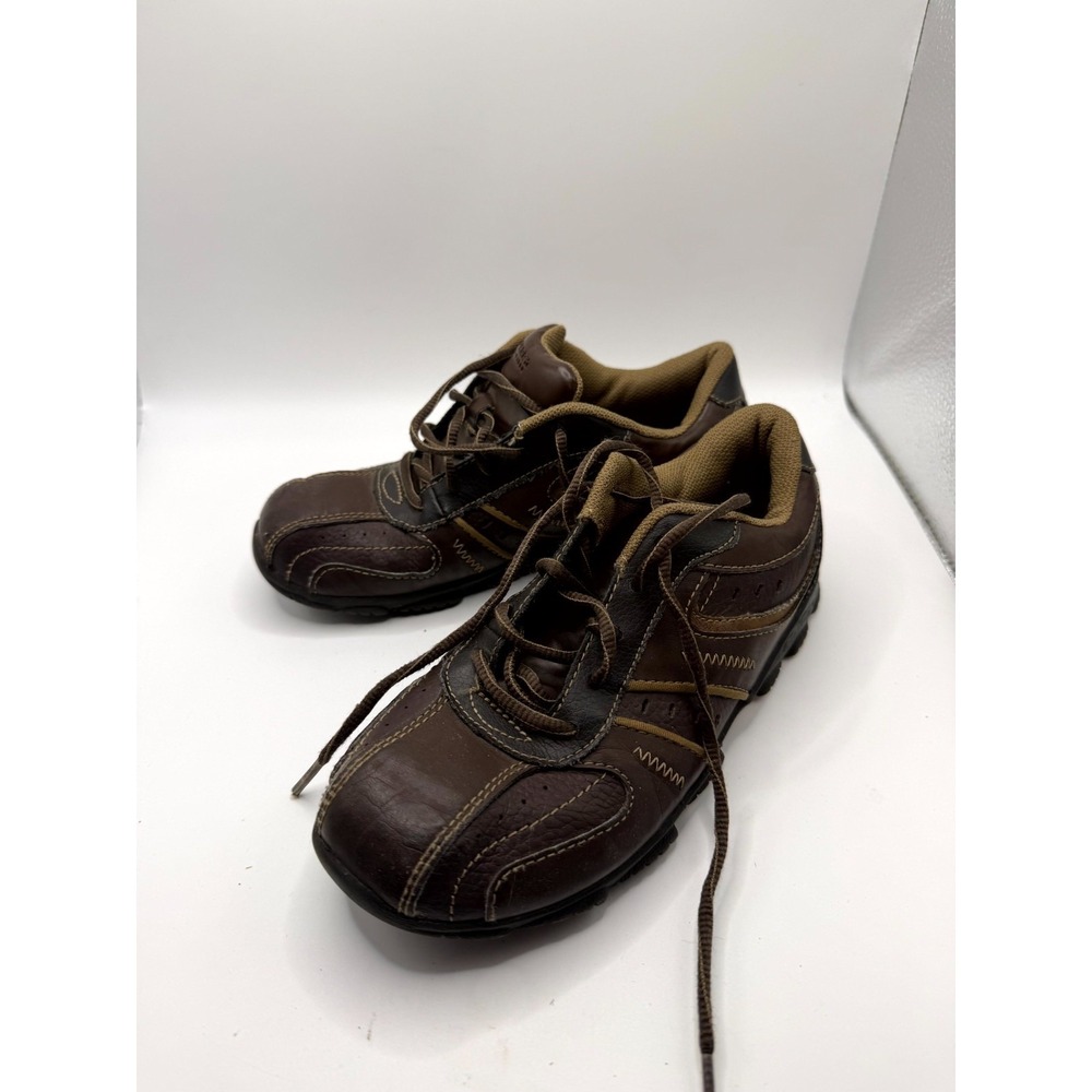 Sperry Top-Sider Clipper LC Boys 1.5 M Sneakers Brown Leather Lace Up Shoes
